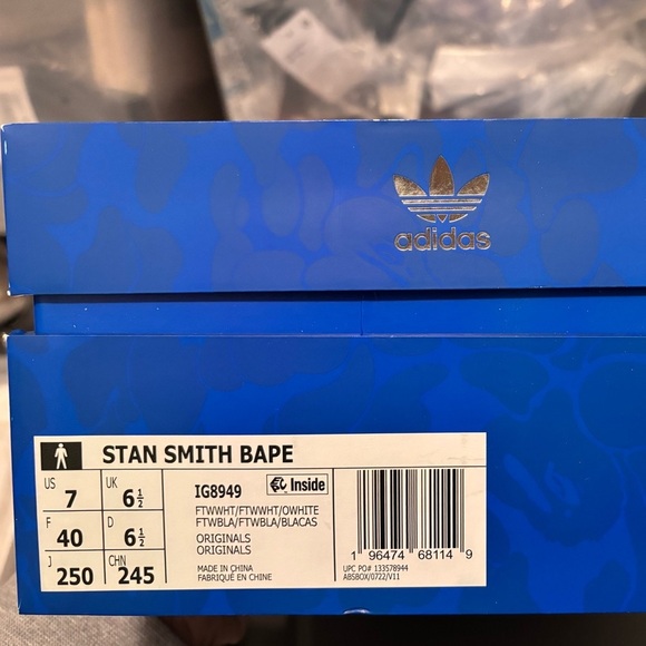 Bape x Adidas Stan smith 30th anniversary - Picture 4 of 10